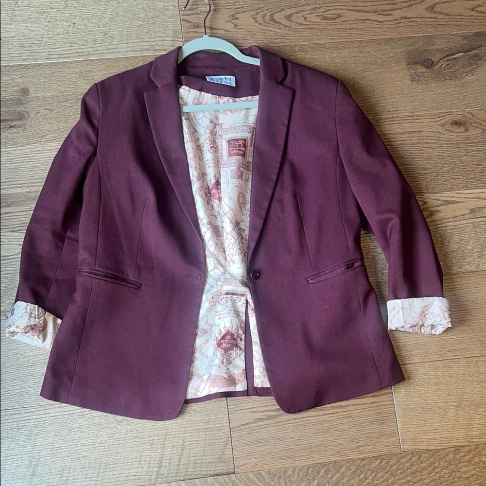 Warner Bros. Burgundy Tailored Blazer